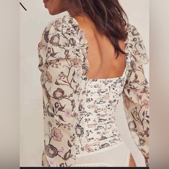 Free People Bridgerton Brunch Date Bodysuit - Picture 2 of 8